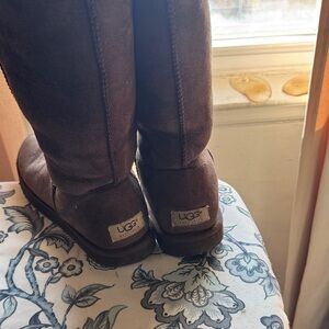 UGG Chocolate Suede Tall Boots